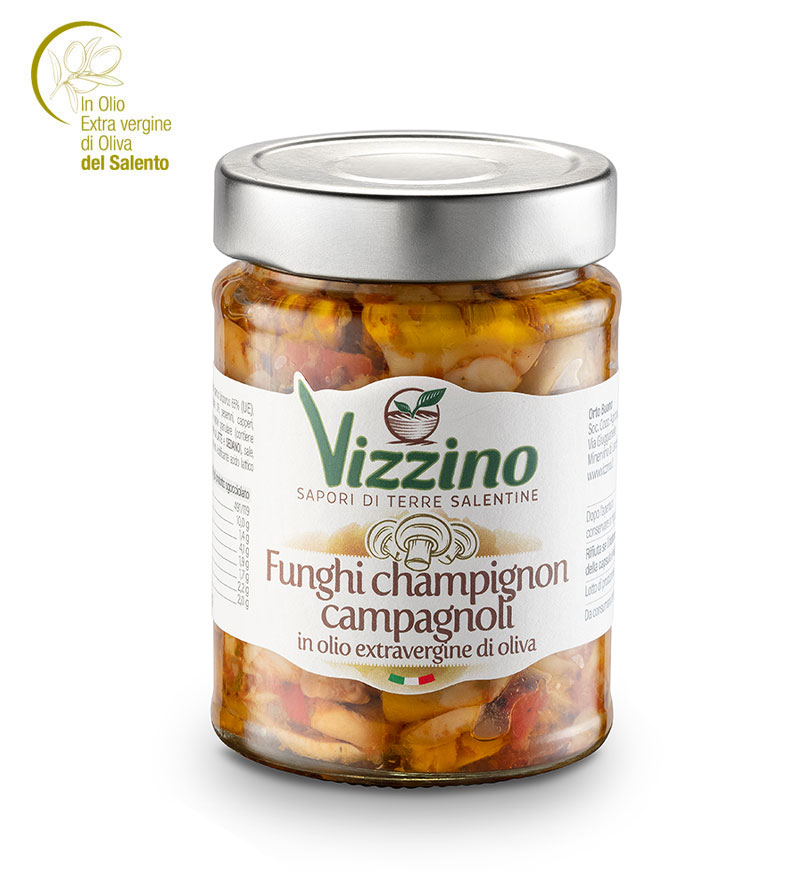 Funghi champignon campagnoli in olio extravergine di oliva V