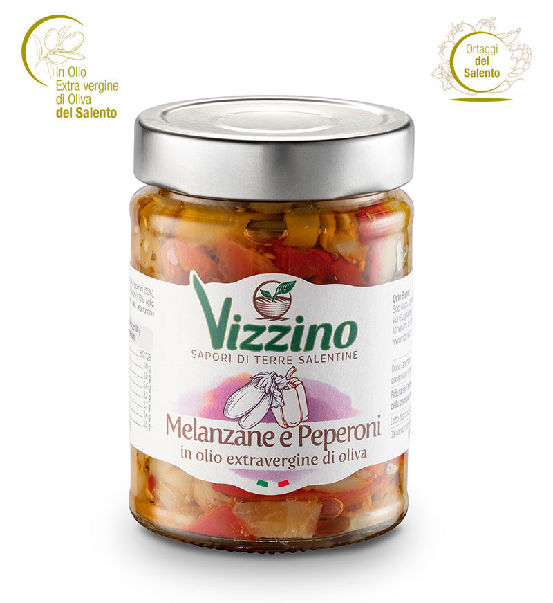 Melanzane e peperoni in olio extravergine di oliva Salento