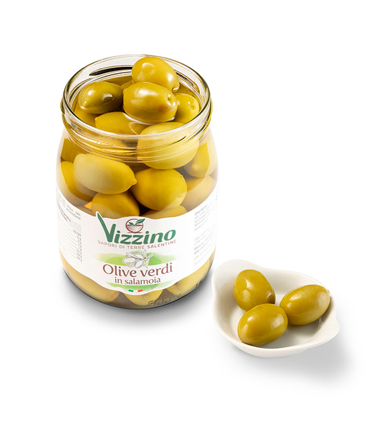 Olive verdi in salamoia Vizzino Salento