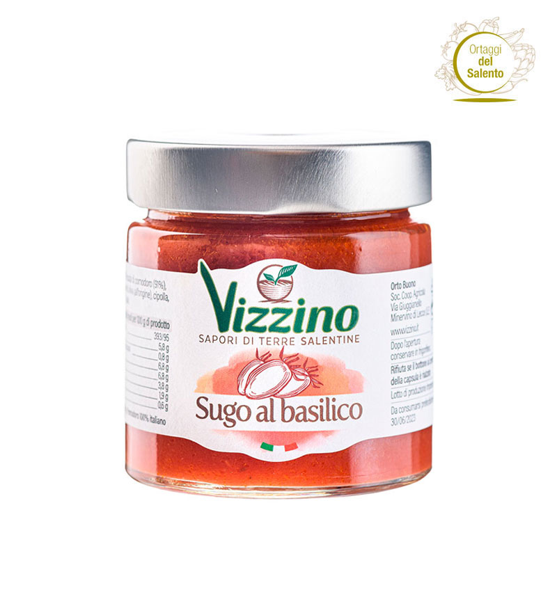 Sugo pronto al basilico Salento Vizzino